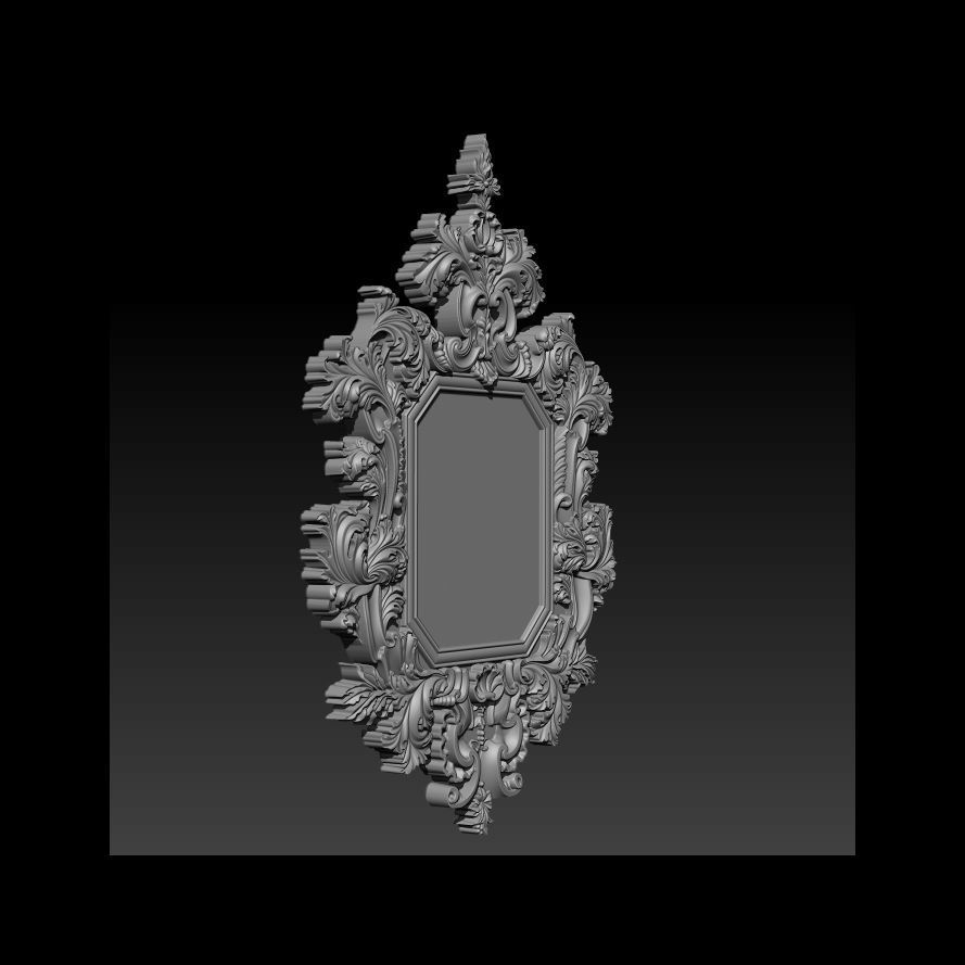 3D Frame - Wood Carving STL Model for CNC Router 3D print model_18