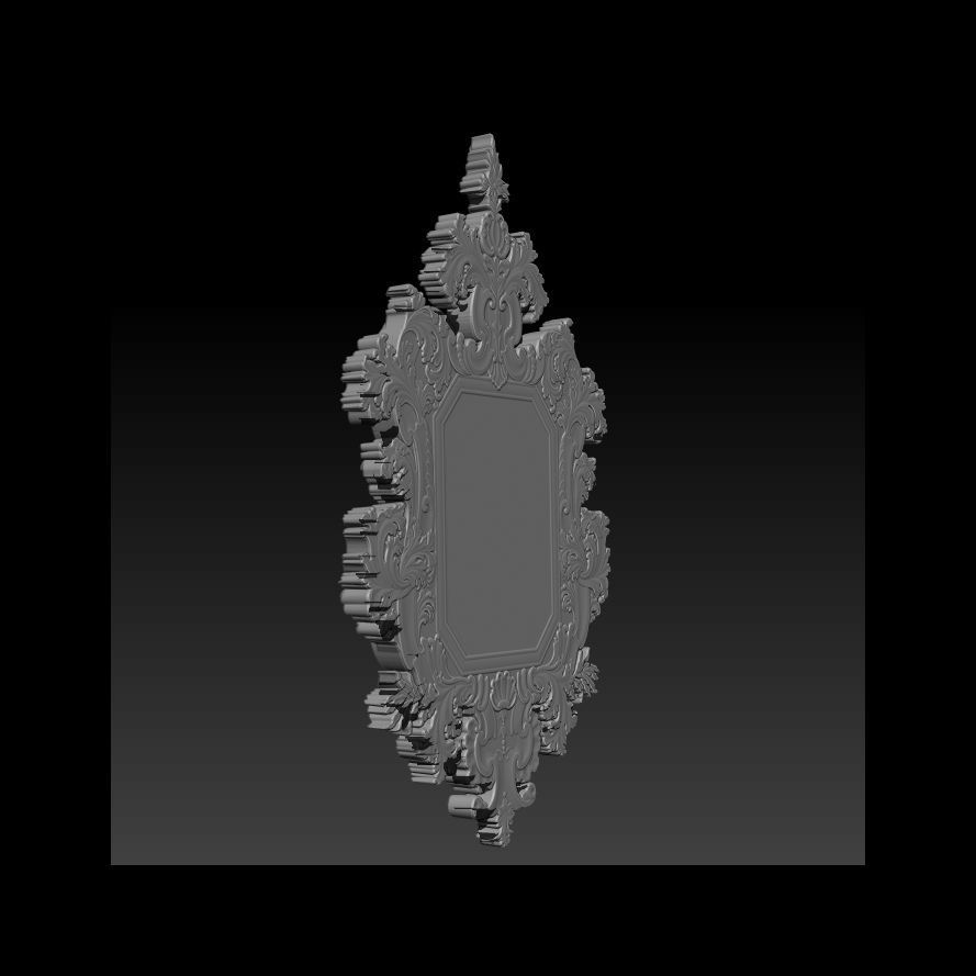 3D Frame - Wood Carving STL Model for CNC Router 3D print model_21