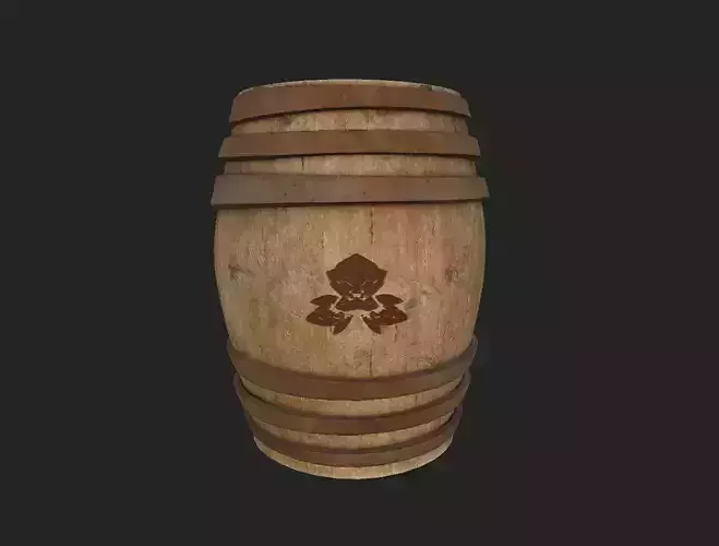 Wooden Barrels Assets  Low-poly 3D model