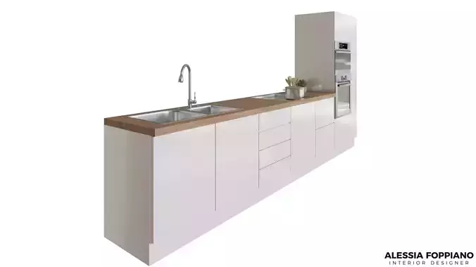 Kitchen with cabinets and sink