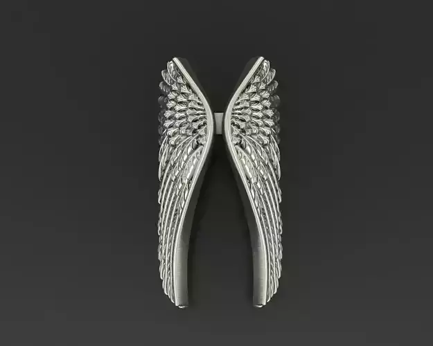 Angel wings ring 3D print model