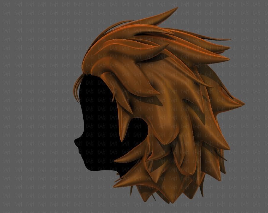 3D Hair style for girl V89 Low-poly 3D model_7