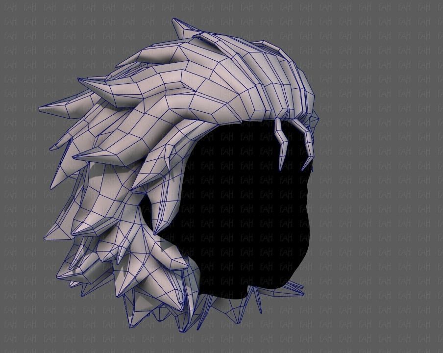 3D Hair style for girl V89 Low-poly 3D model_26