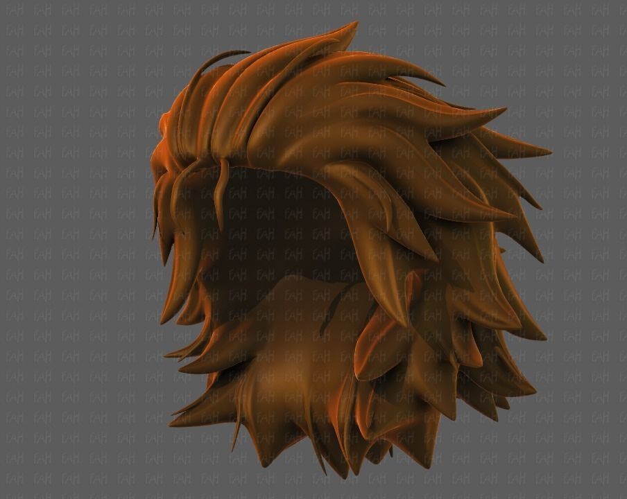 3D Hair style for girl V89 Low-poly 3D model_37