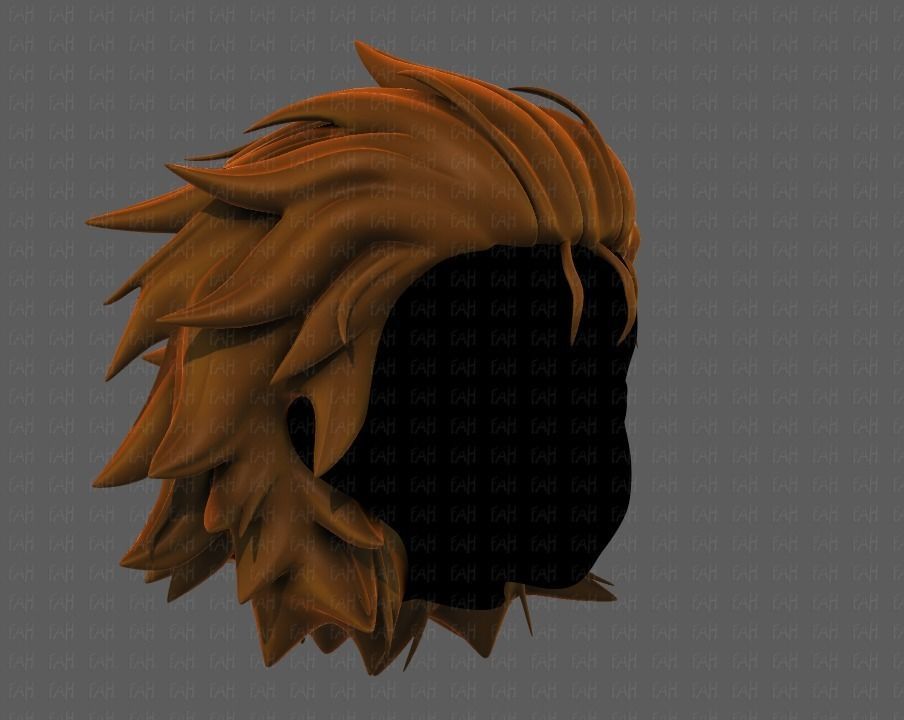 3D Hair style for girl V89 Low-poly 3D model_2