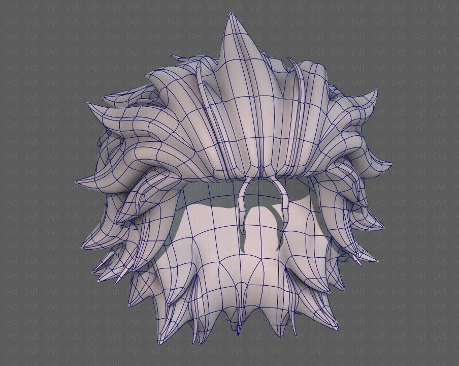 3D Hair style for girl V89 Low-poly 3D model_42