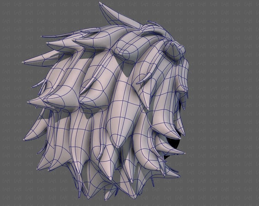 3D Hair style for girl V89 Low-poly 3D model_12