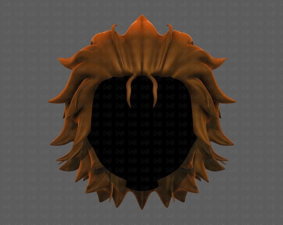 3D Hair style for girl V89 Low-poly 3D model_1