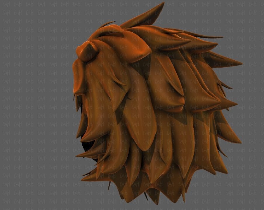 3D Hair style for girl V89 Low-poly 3D model_6