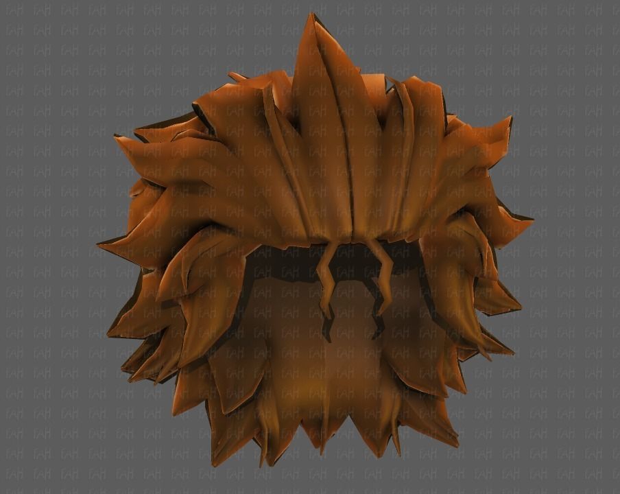 3D Hair style for girl V89 Low-poly 3D model_43