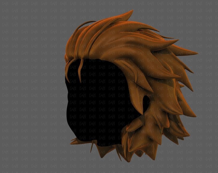 3D Hair style for girl V89 Low-poly 3D model_8