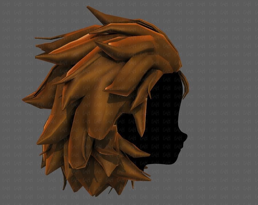 3D Hair style for girl V89 Low-poly 3D model_19