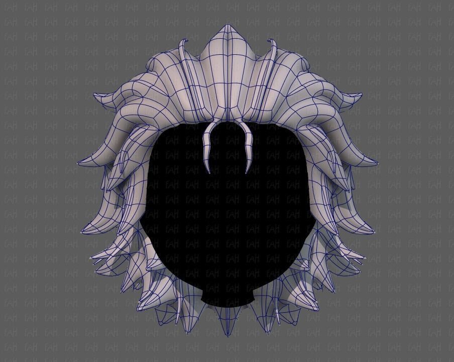 3D Hair style for girl V89 Low-poly 3D model_9