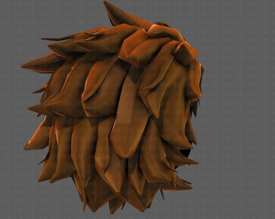 3D Hair style for girl V89 Low-poly 3D model_20