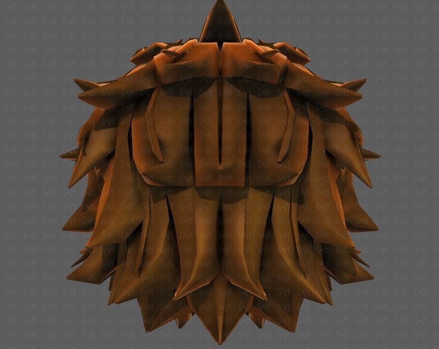 3D Hair style for girl V89 Low-poly 3D model_21