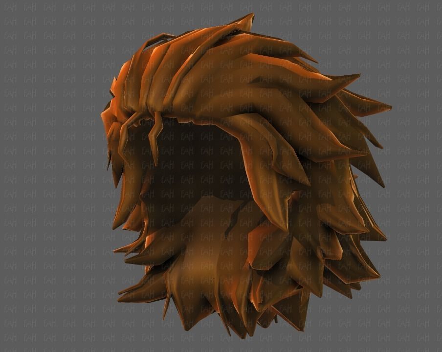 3D Hair style for girl V89 Low-poly 3D model_39