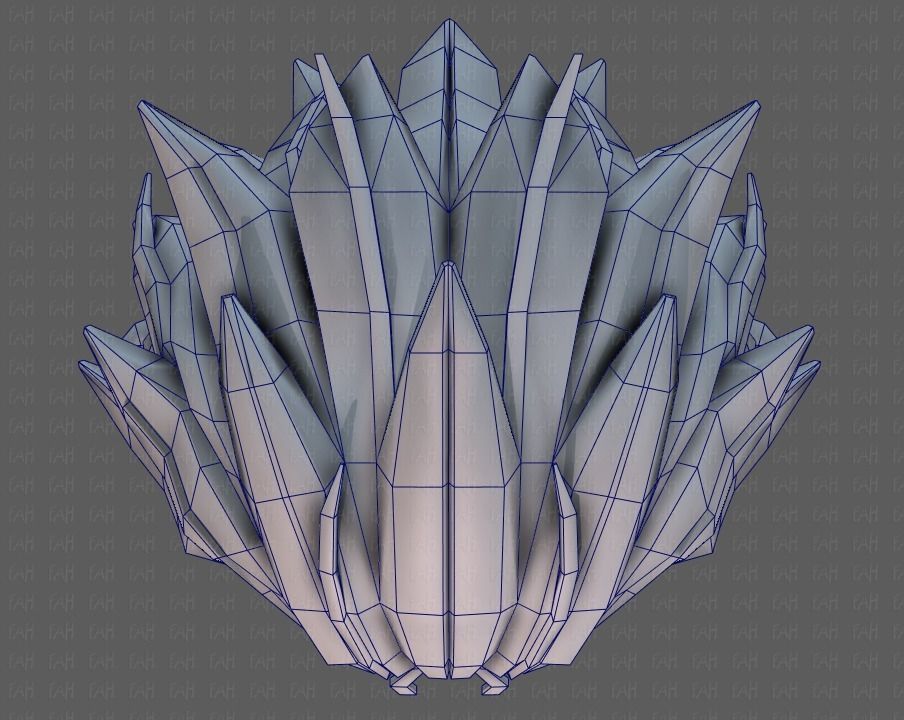 3D Hair style for girl V89 Low-poly 3D model_36