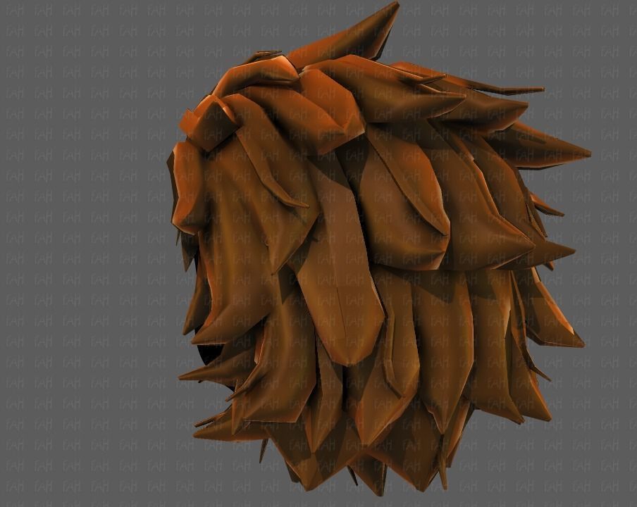 3D Hair style for girl V89 Low-poly 3D model_22