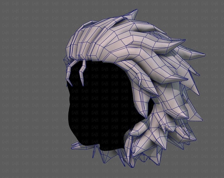 3D Hair style for girl V89 Low-poly 3D model_32