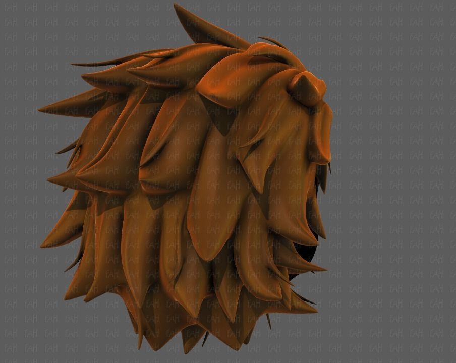 3D Hair style for girl V89 Low-poly 3D model_4