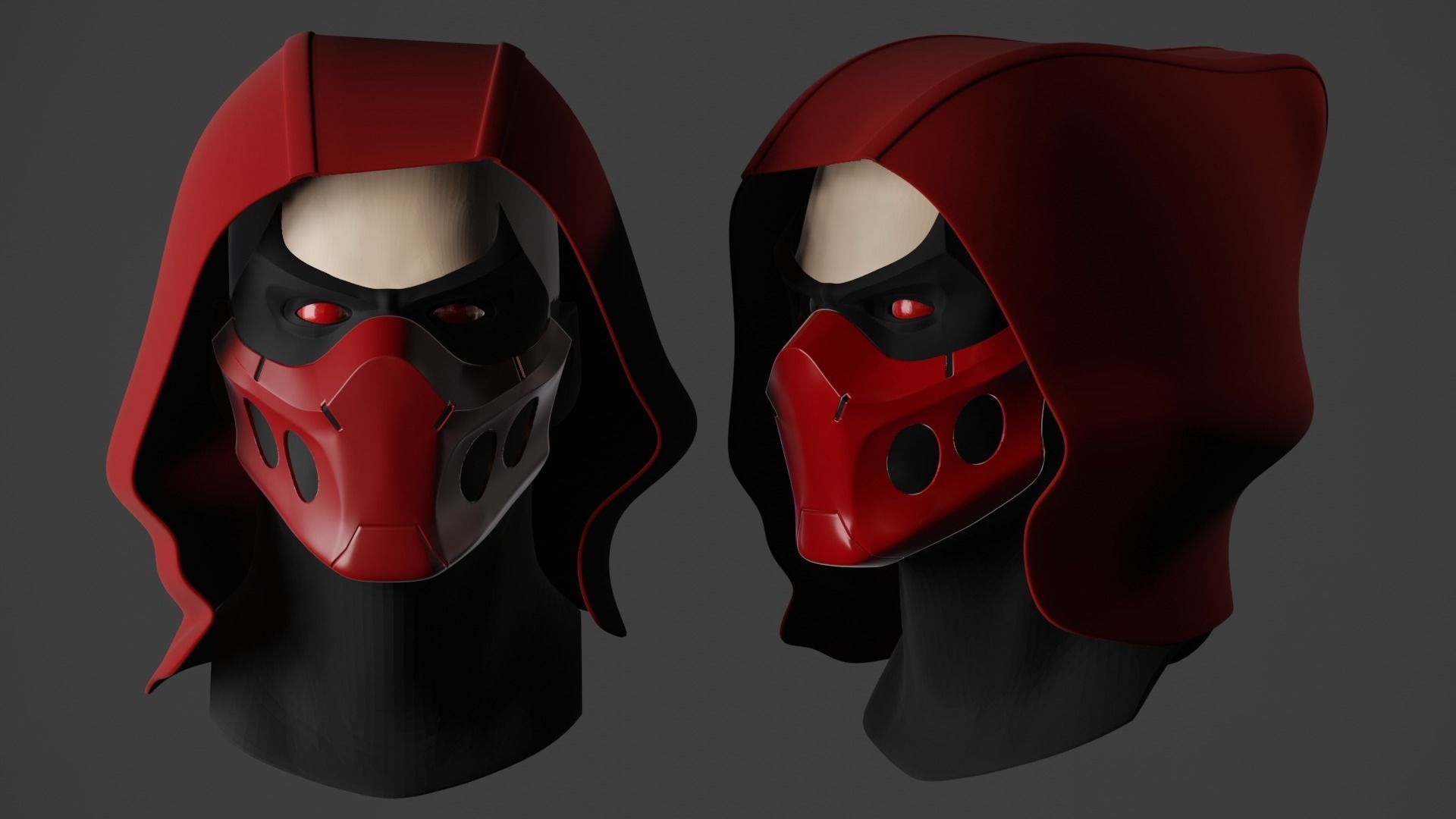 Red Hood Outlaw mask 3D print model_2