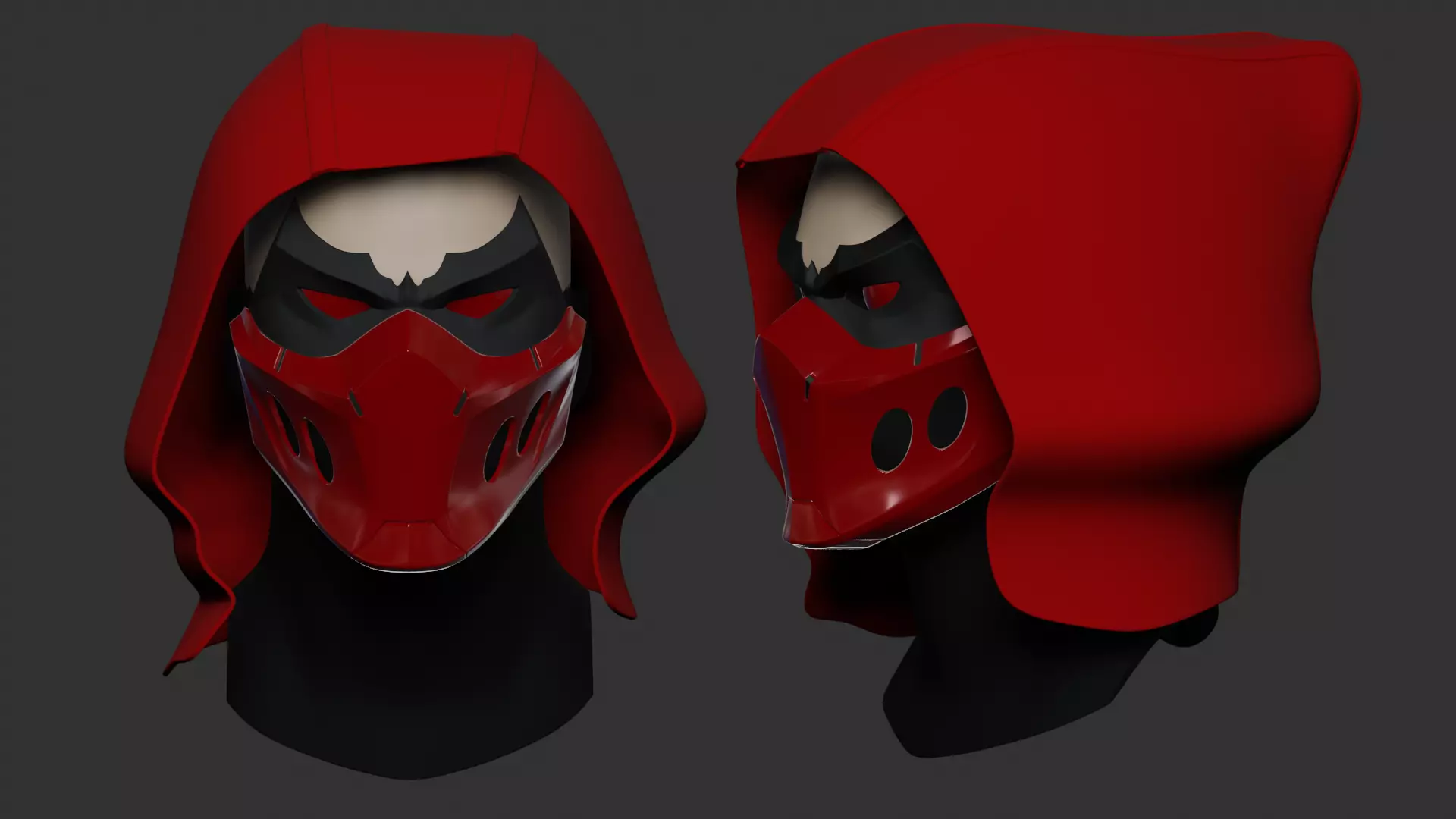 Red Hood Outlaw mask 3D print model_0
