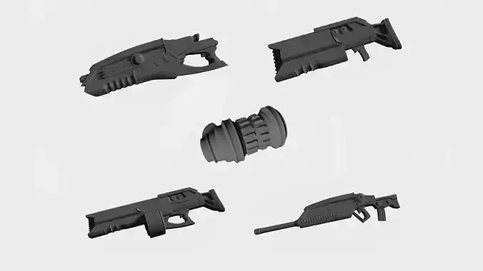 Shotguns from future 3D print model