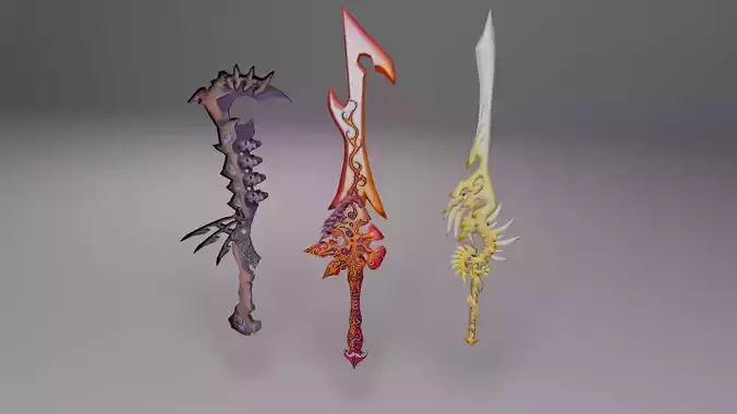 Fantasy sword weapons set