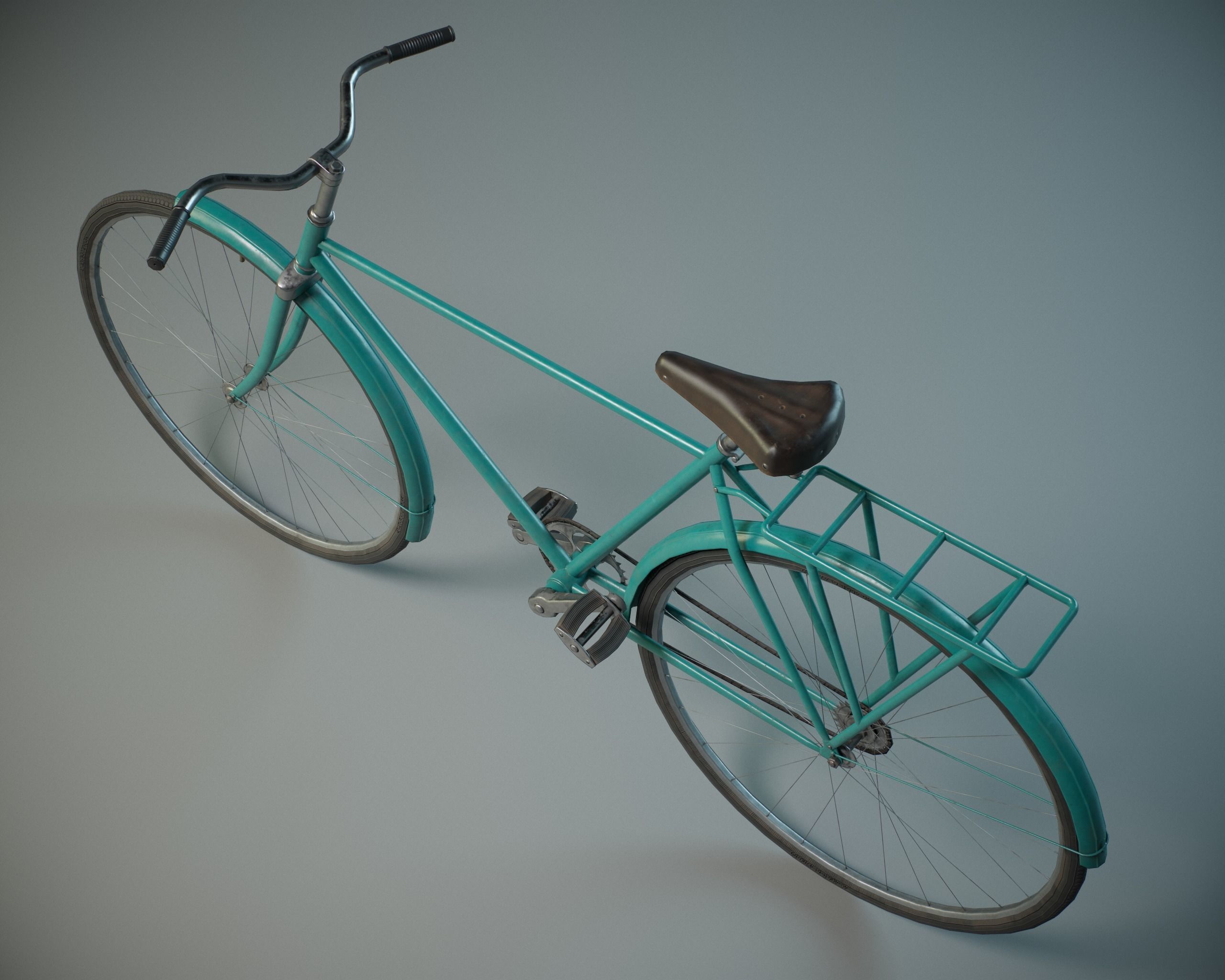 Bicycle PBR Low-poly 3D model_4