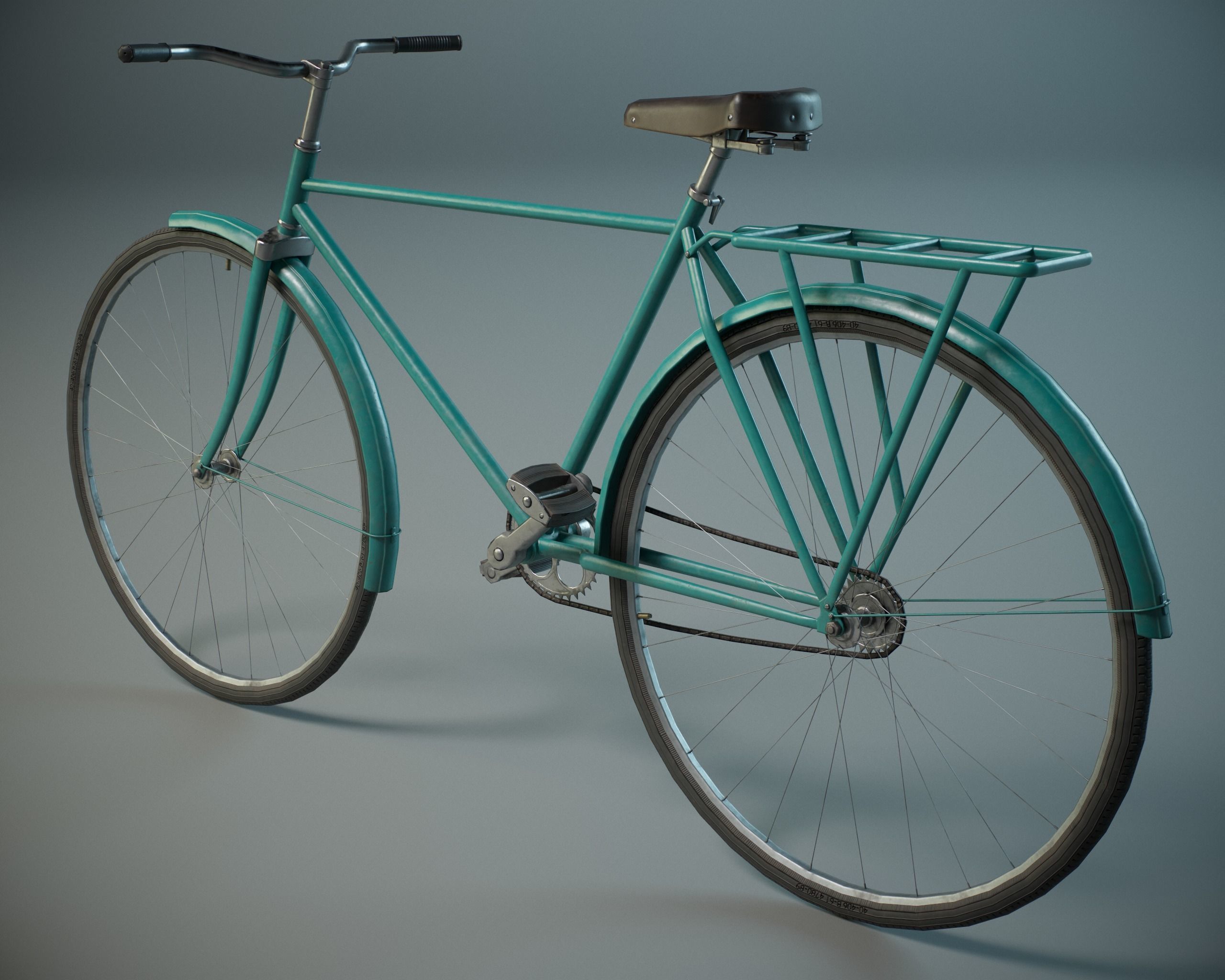 Bicycle PBR Low-poly 3D model_3