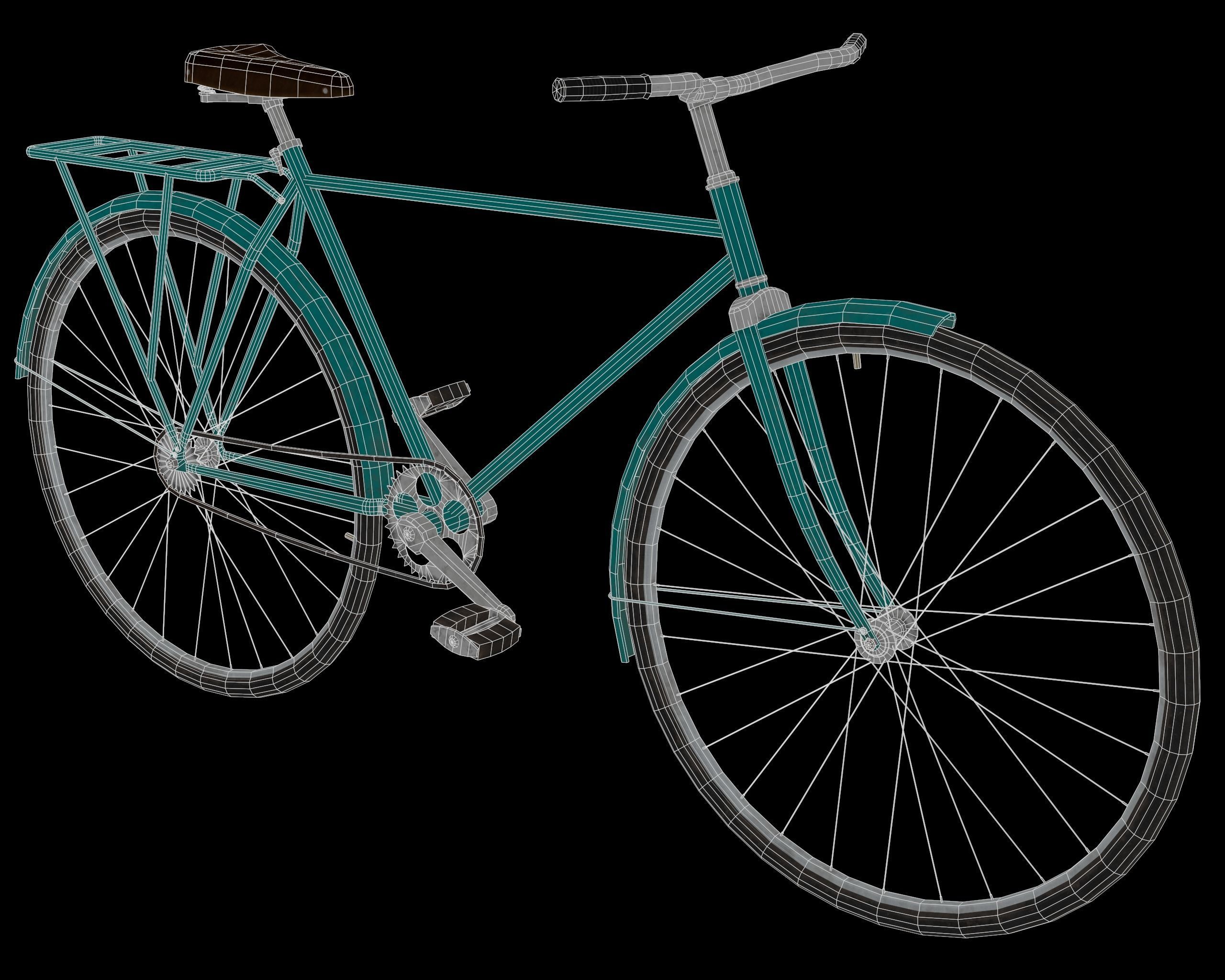 Bicycle PBR Low-poly 3D model_6