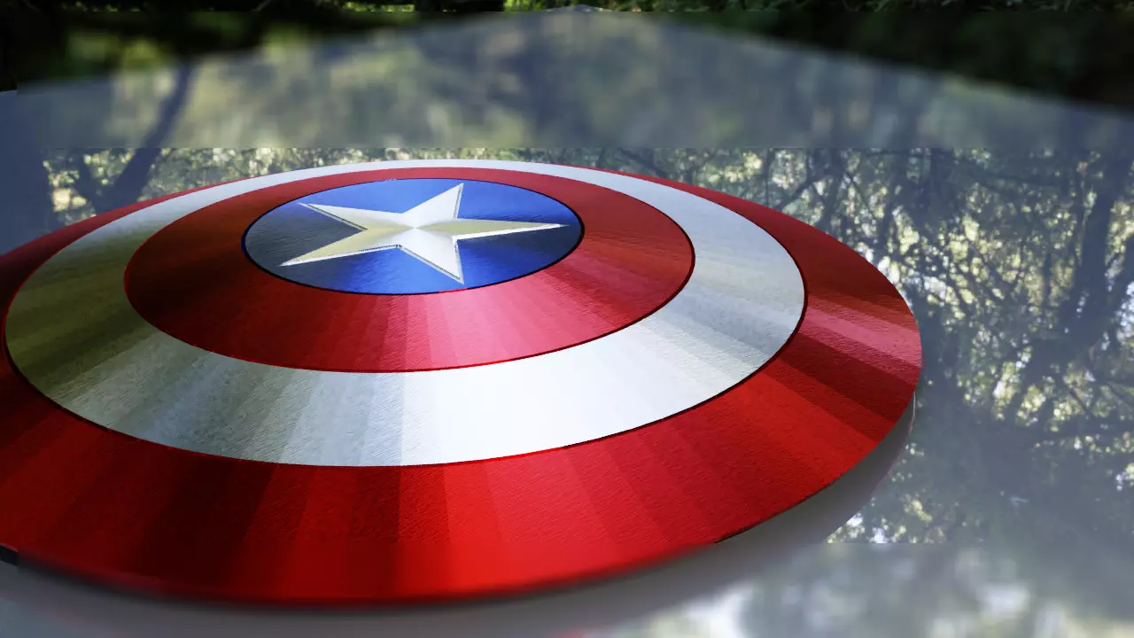 Captain America Vibranium Shield-3D model Low-poly 3D model