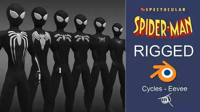 Spectacular Spider - Man Symbiote Package Low-poly 3D model
