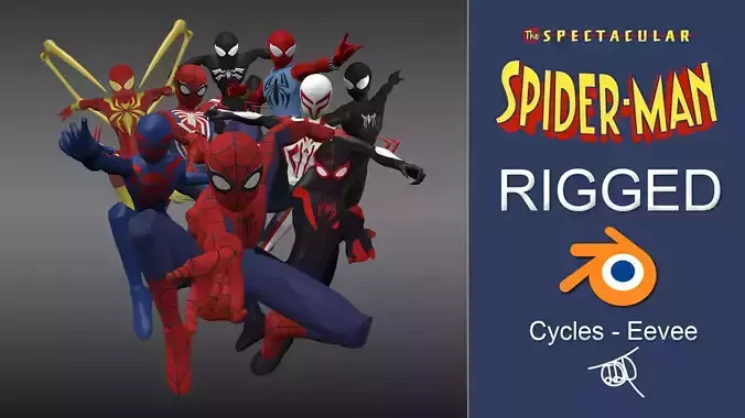Spectacular Spider - Man Package Low-poly 3D model