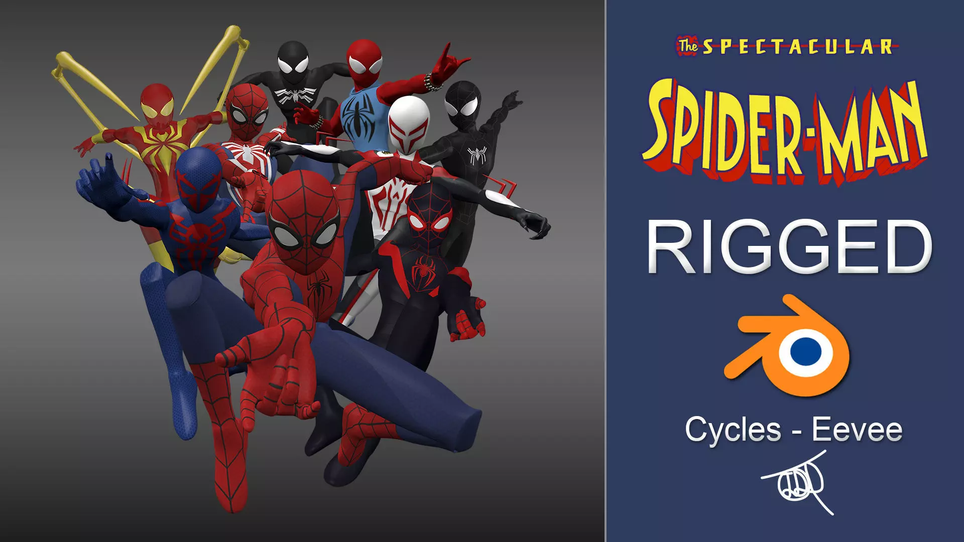 Spectacular Spider - Man Package Low-poly 3D model_0