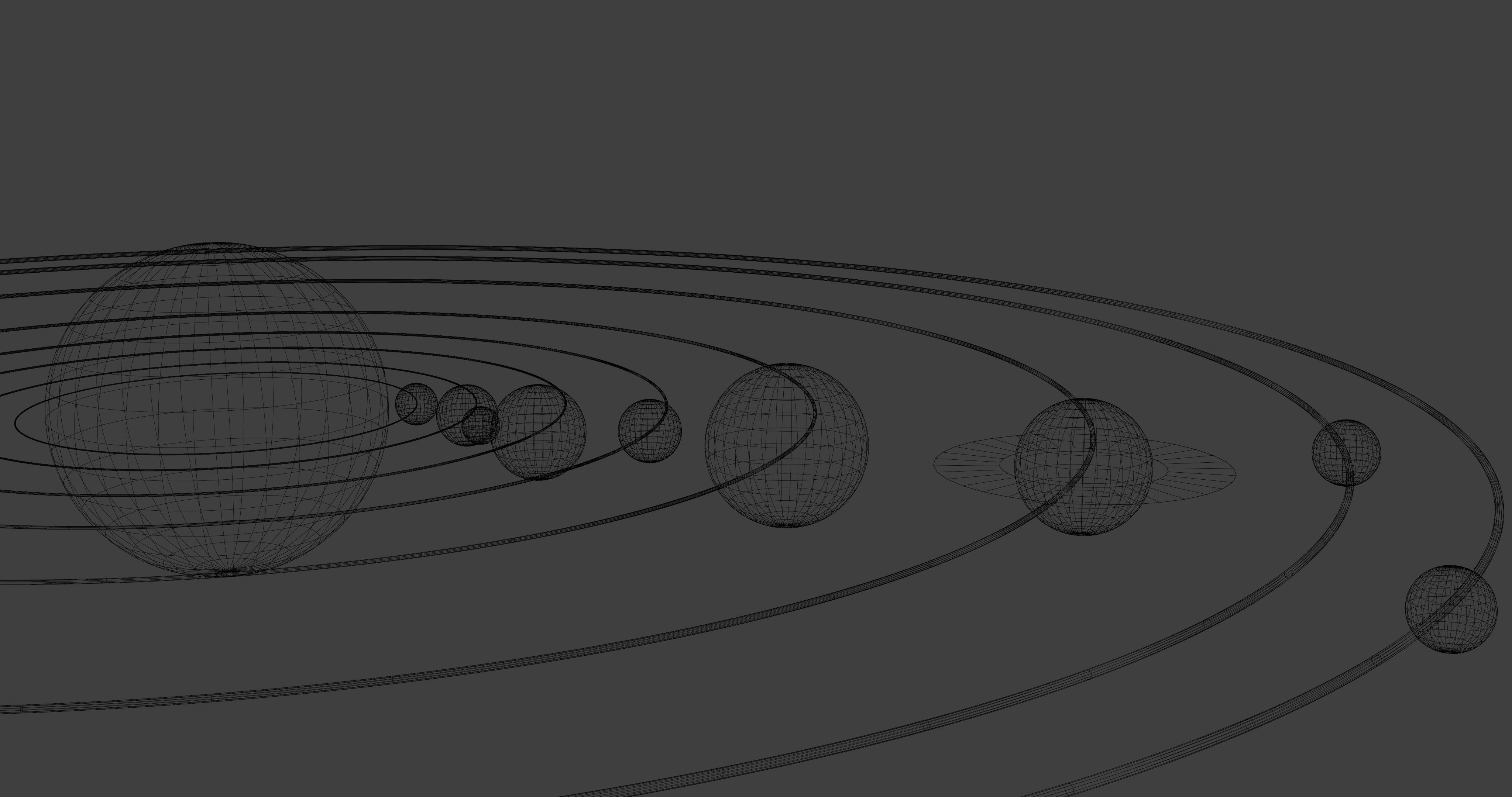 Animated beautiful solar system  3d model  Low-poly 3D model_7