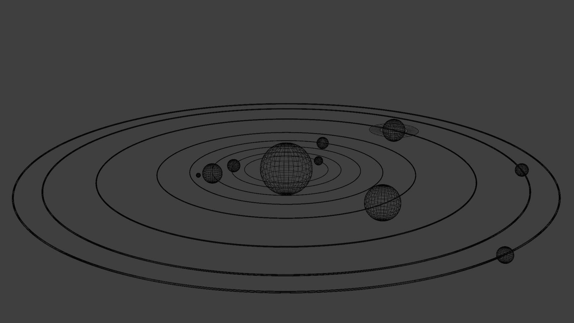 Animated beautiful solar system  3d model  Low-poly 3D model_12