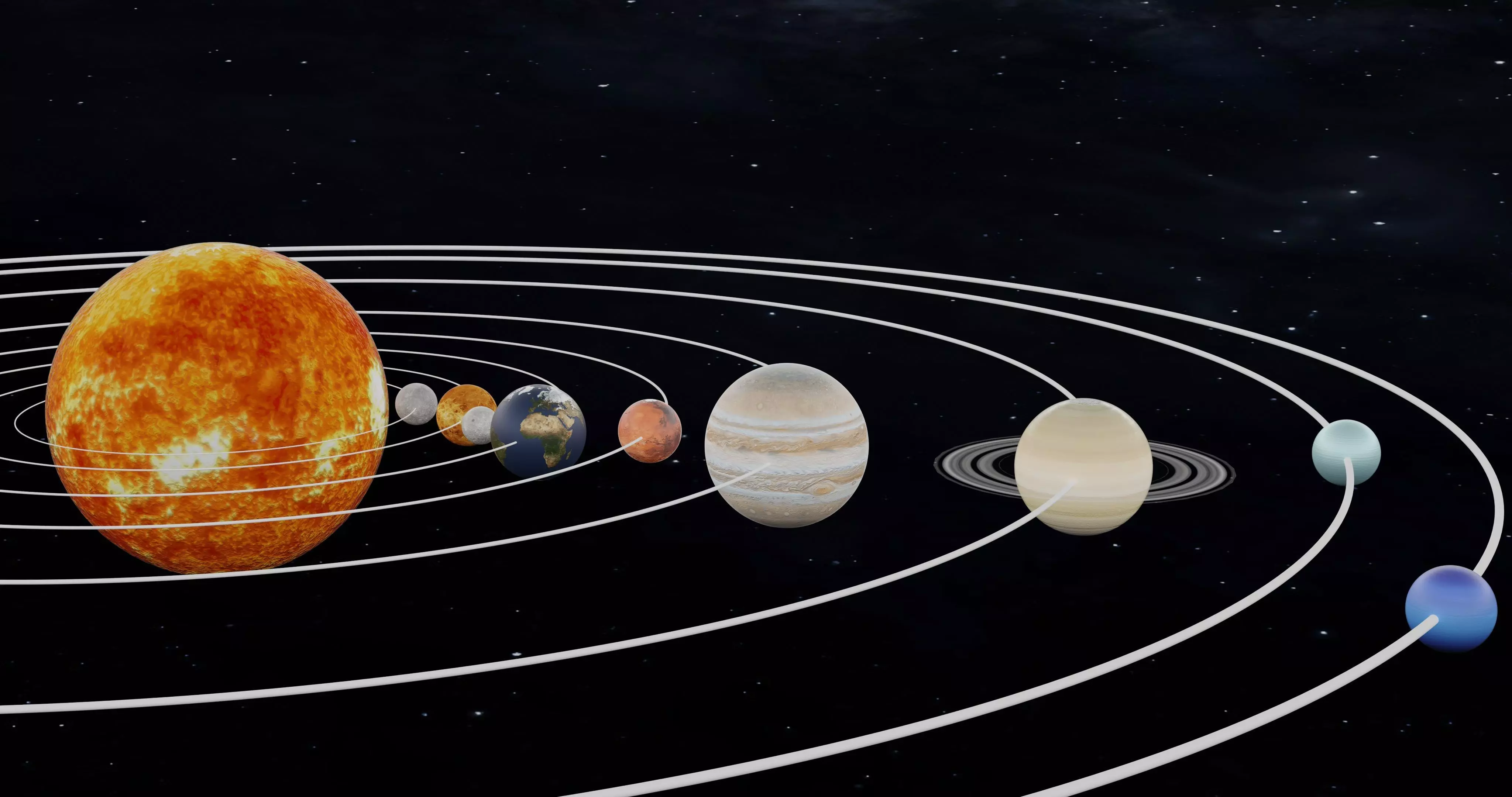 Animated beautiful solar system  3d model  Low-poly 3D model_0