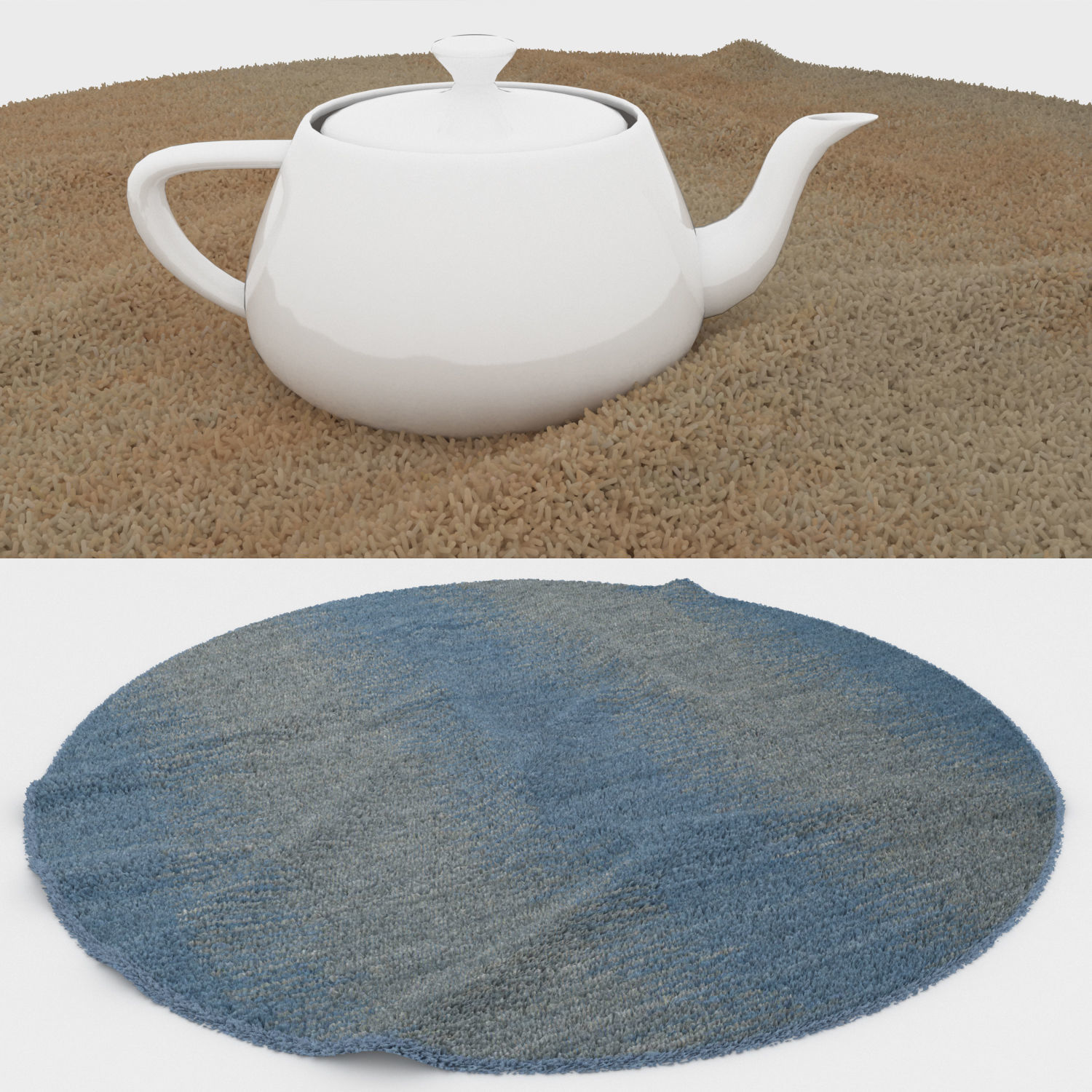 Round Rug Set 227 3D model_2