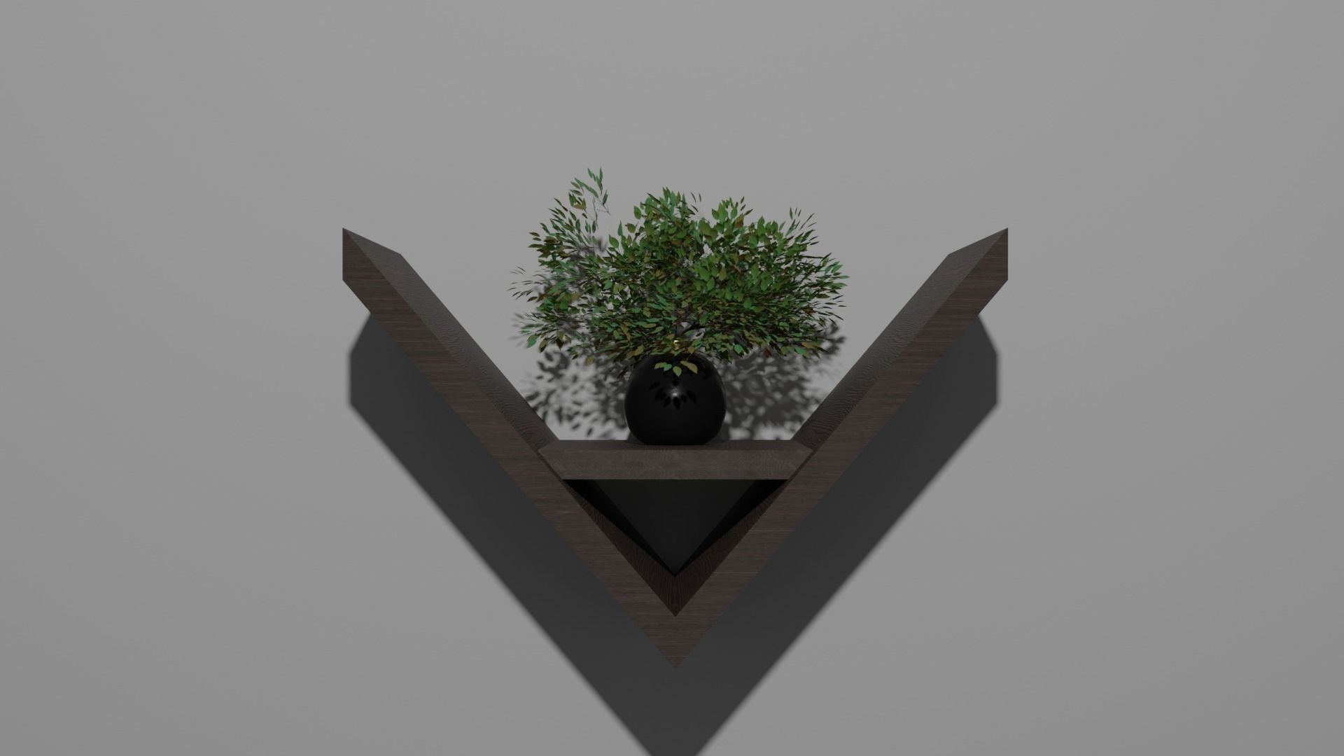 shelf shelve Low-poly 3D model_1