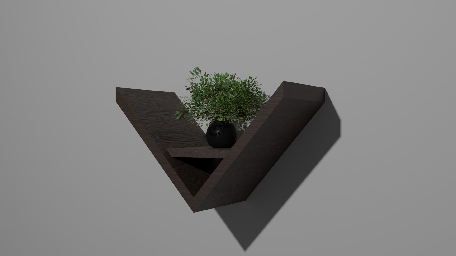 shelf shelve Low-poly 3D model_2