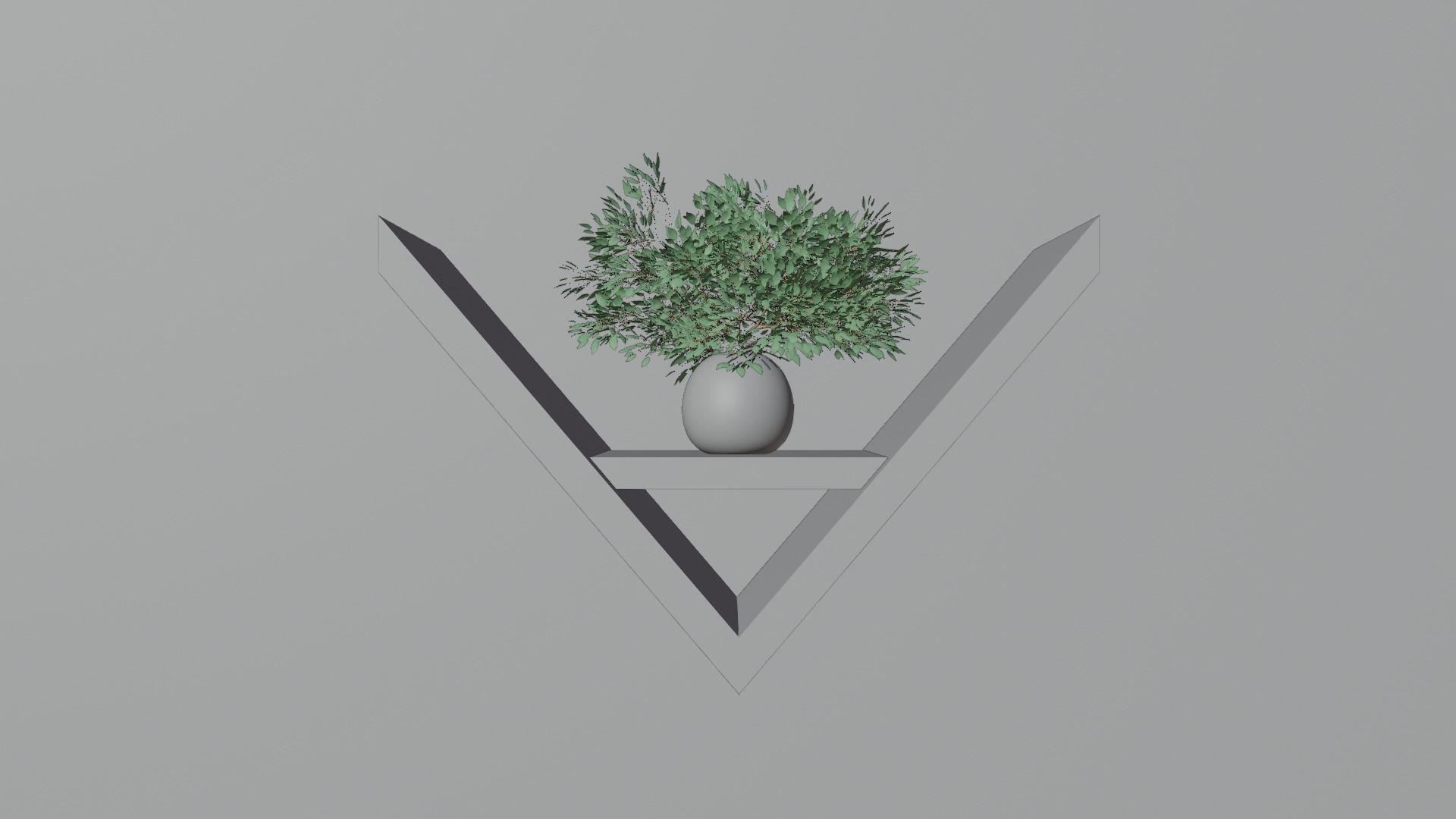 shelf shelve Low-poly 3D model_5