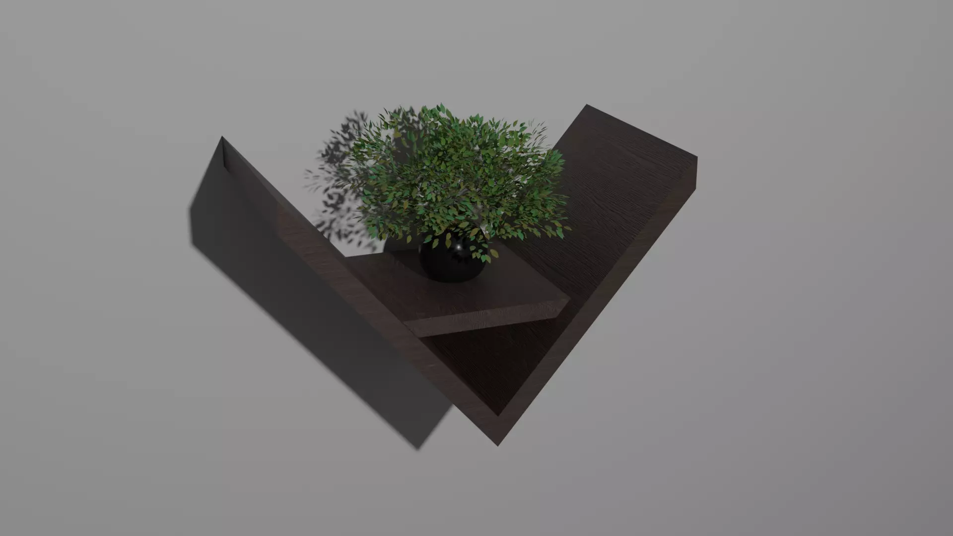 shelf shelve Low-poly 3D model_0