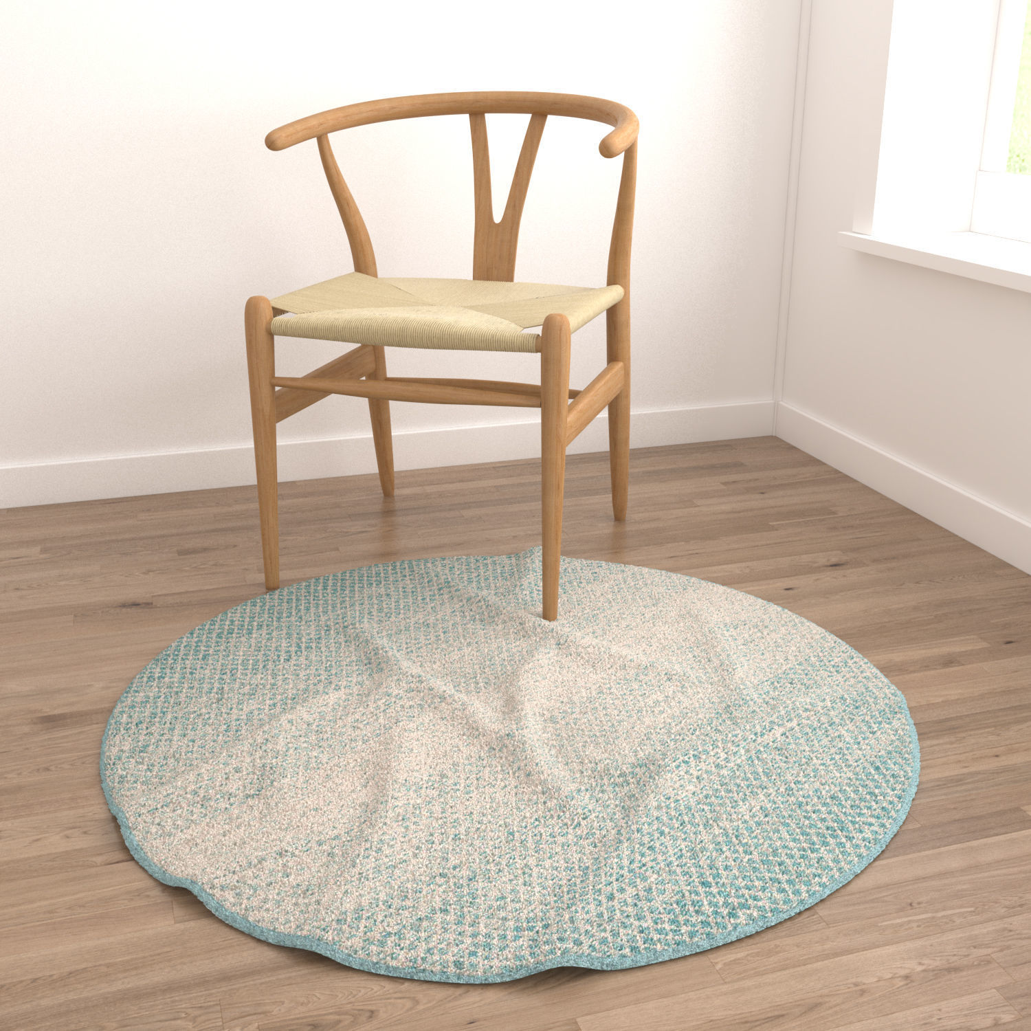 Round Rug Set 230 3D model_3
