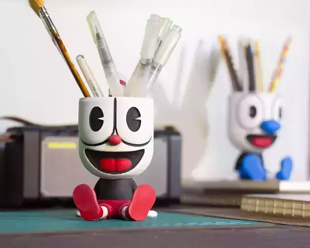 Cuphead Flower Pot and Pen Holder 