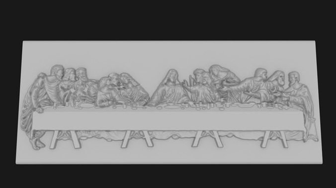 Decorative THE LAST SUPPER STL for 3D printing 3D print model