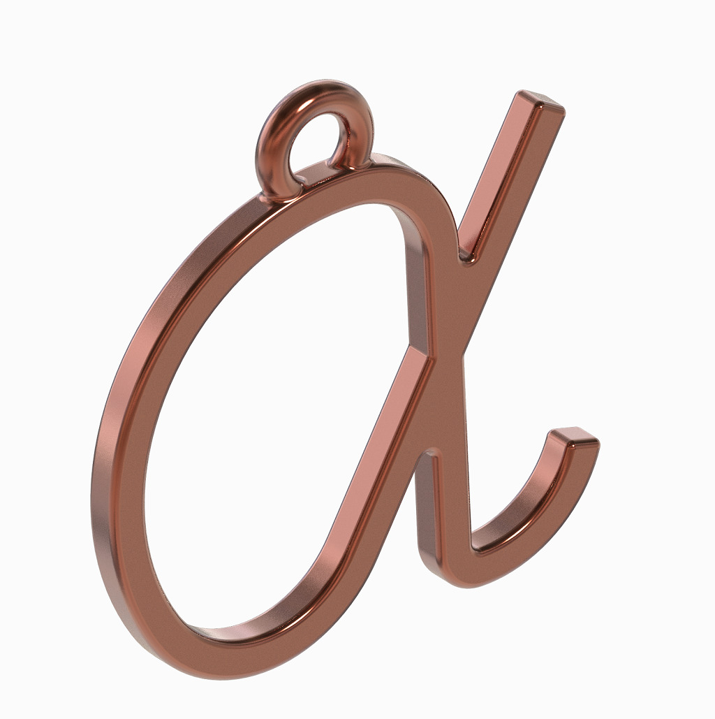 Alpha Pendant Free 3D print model_1