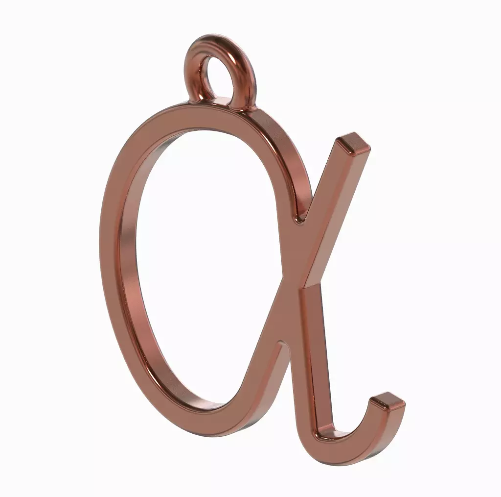 Alpha Pendant Free 3D print model_0