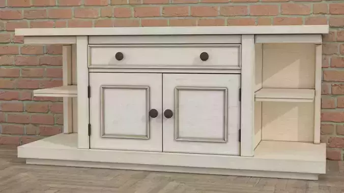 Cabinet kitchen island with two drawers