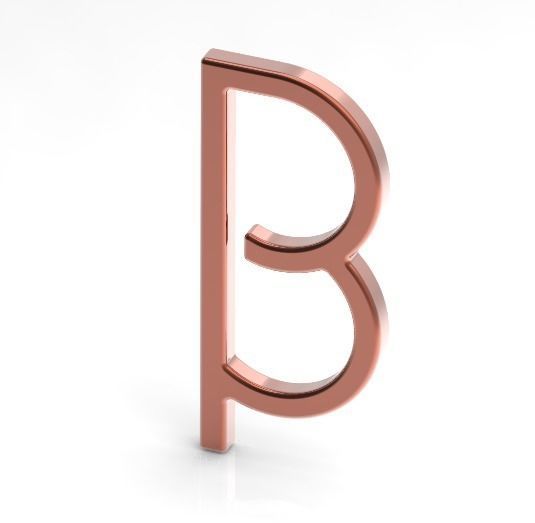Beta Physics Symbol 3D print model_1